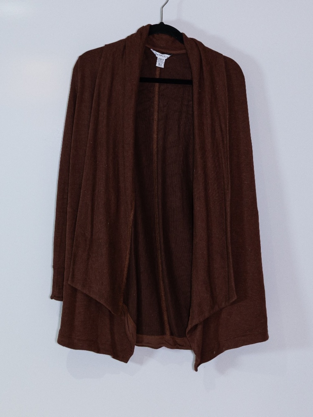 Athleta Women's Pranayama Restore Wrap Nirvana Fabric Cardigan Sweater Brown M